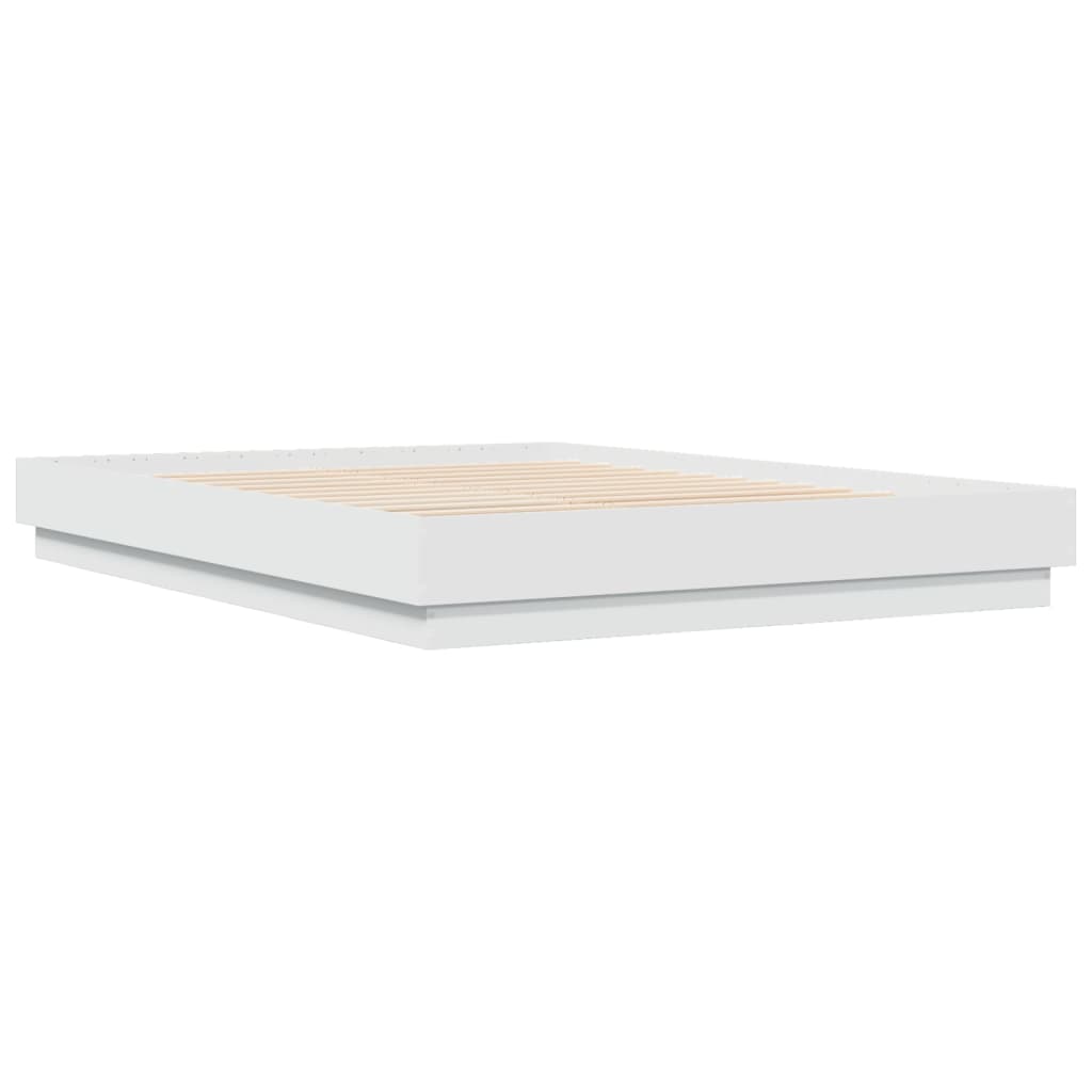 Cadre de lit avec LED sans matelas blanc 140x200 cm - XIOS