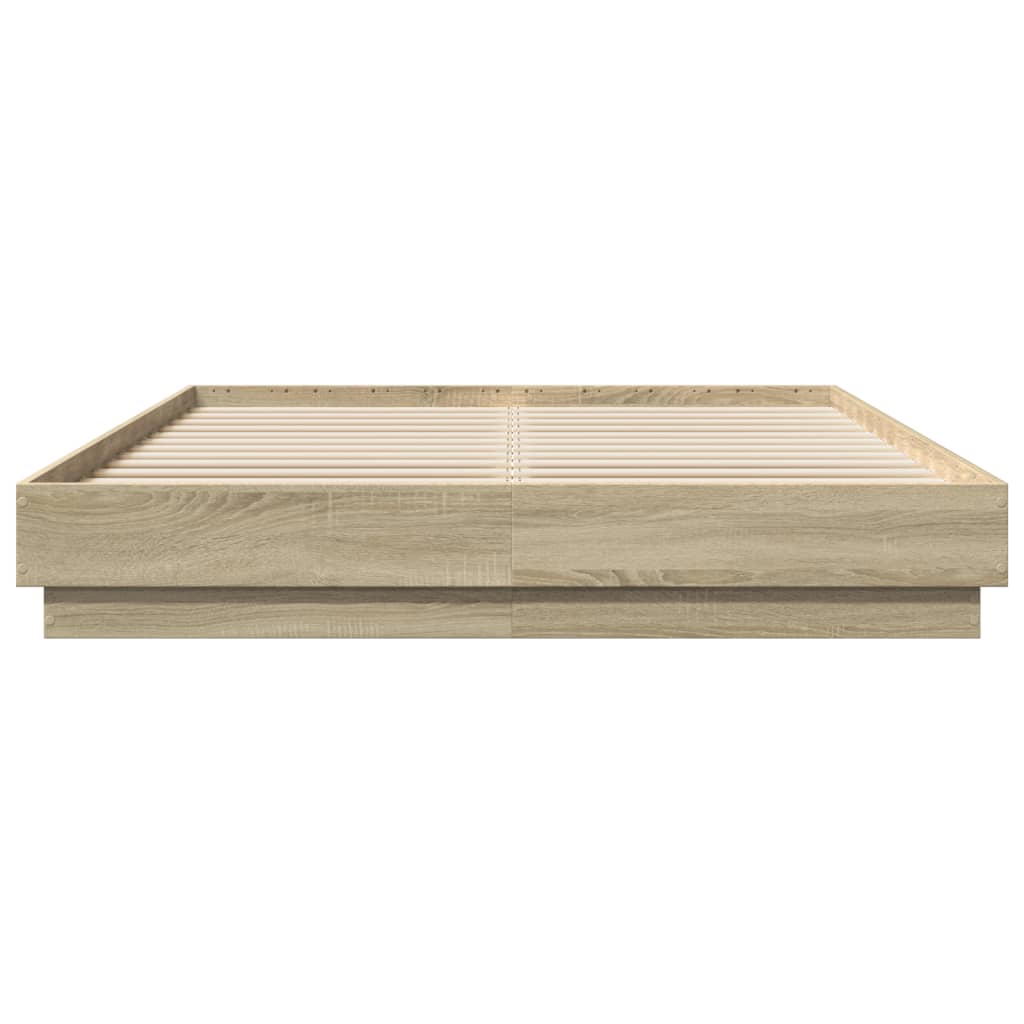 Cadre de lit avec LED sans matelas chêne sonoma 120x200 cm - XIOS