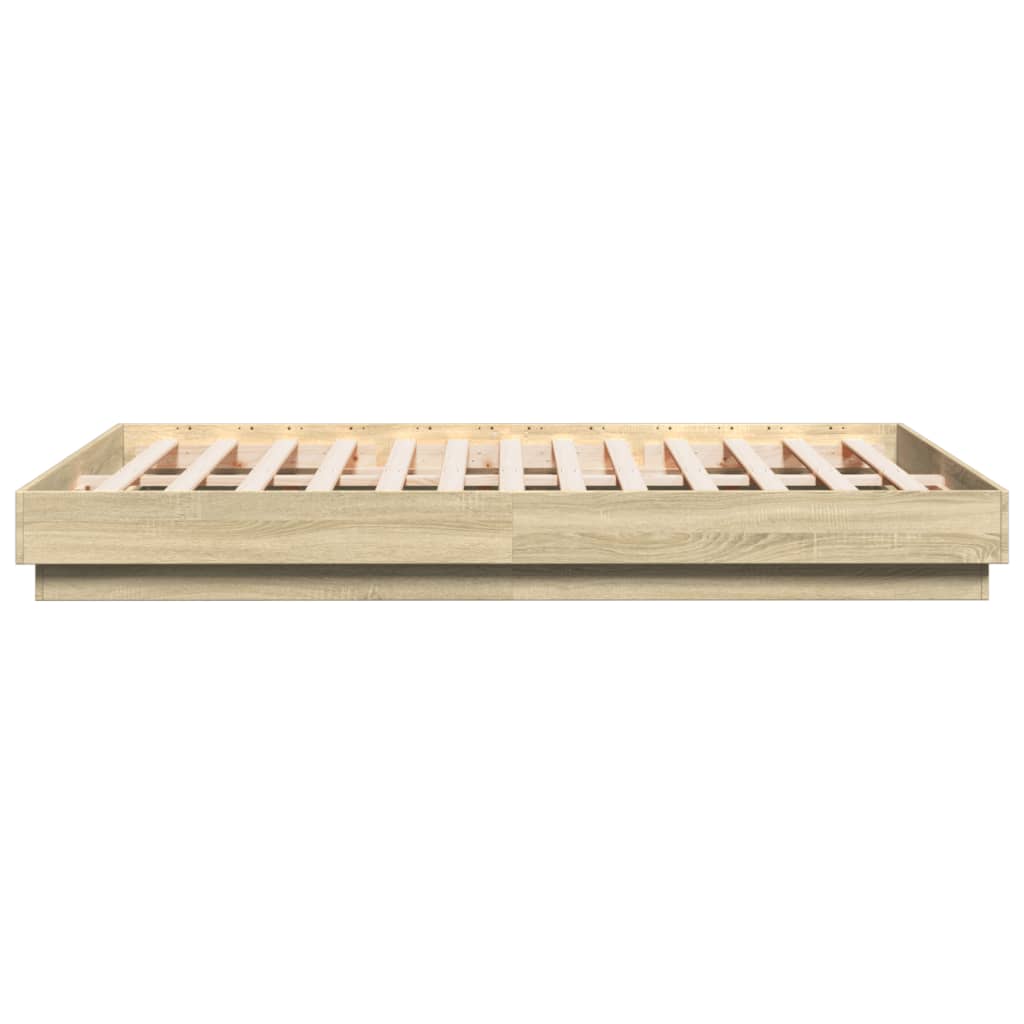 Cadre de lit avec LED sans matelas chêne sonoma 120x200 cm - XIOS