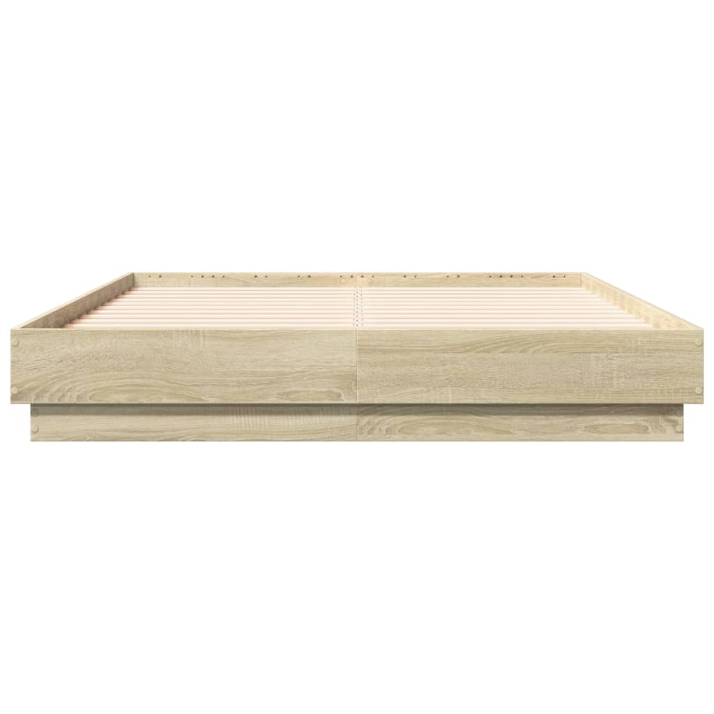 Cadre de lit avec LED sans matelas chêne sonoma 120x190 cm - XIOS