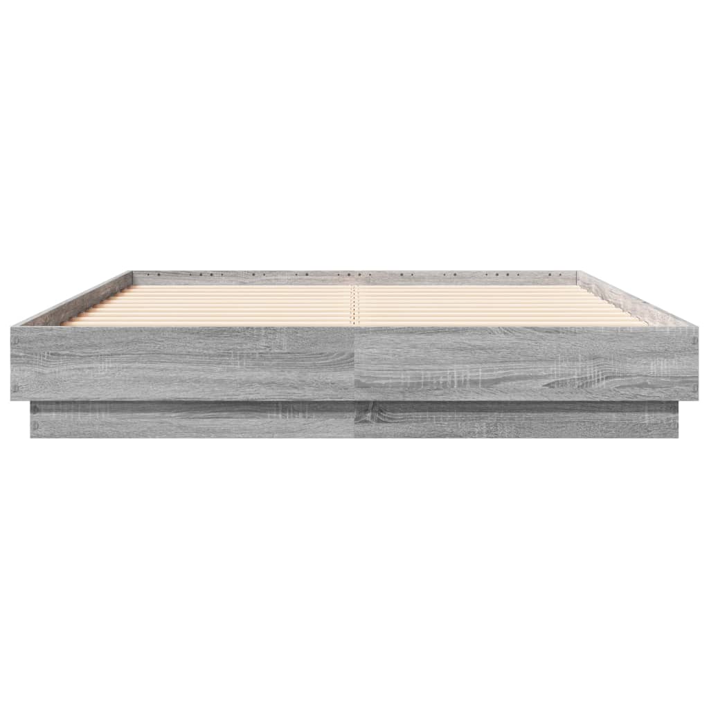 Cadre de lit avec LED sans matelas sonoma gris 120x190 cm - XIOS