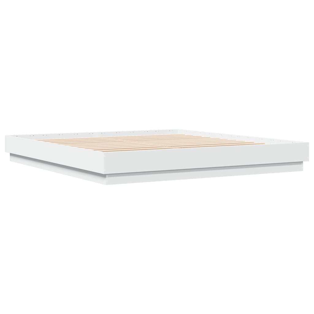 Cadre de lit sans matelas blanc 200x200 cm - XIOS