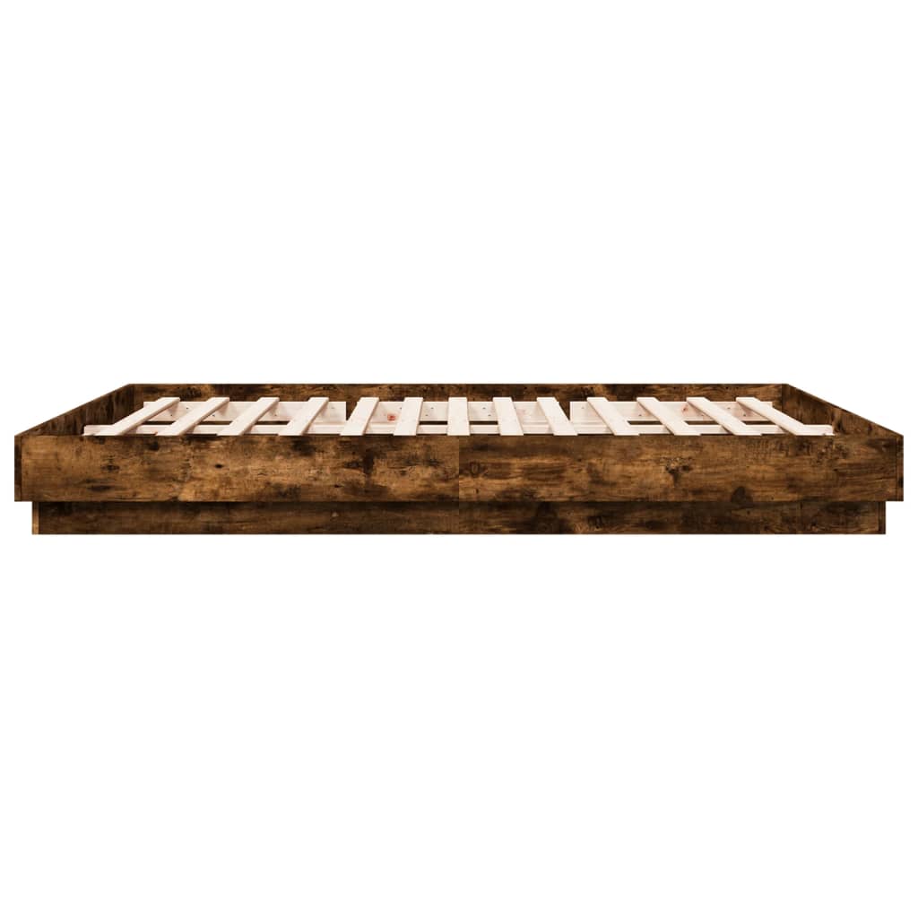 Cadre de lit sans matelas chêne fumé 200x200 cm - XIOS