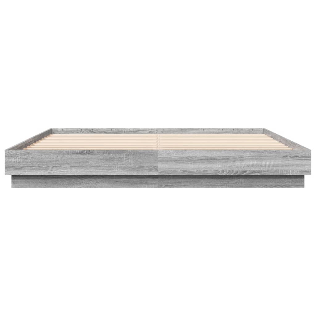 Cadre de lit sans matelas sonoma gris 200x200 cm - XIOS