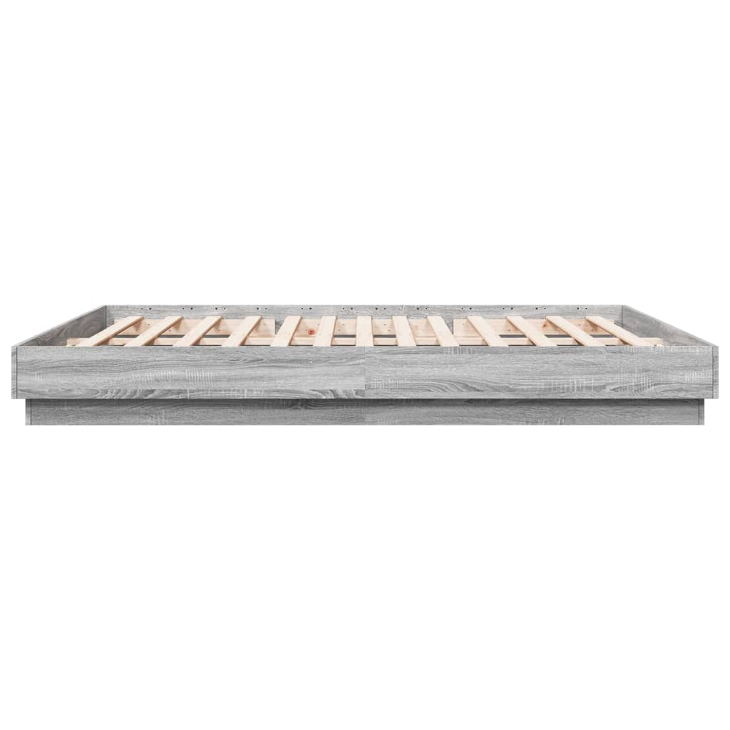 Cadre de lit sans matelas sonoma gris 200x200 cm - XIOS