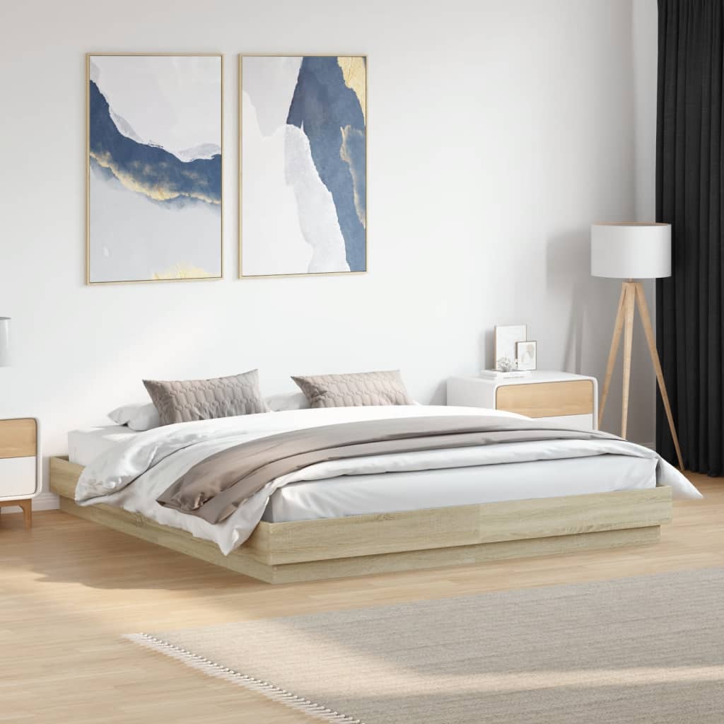 Cadre de lit sans matelas chêne sonoma 180x200 cm - XIOS