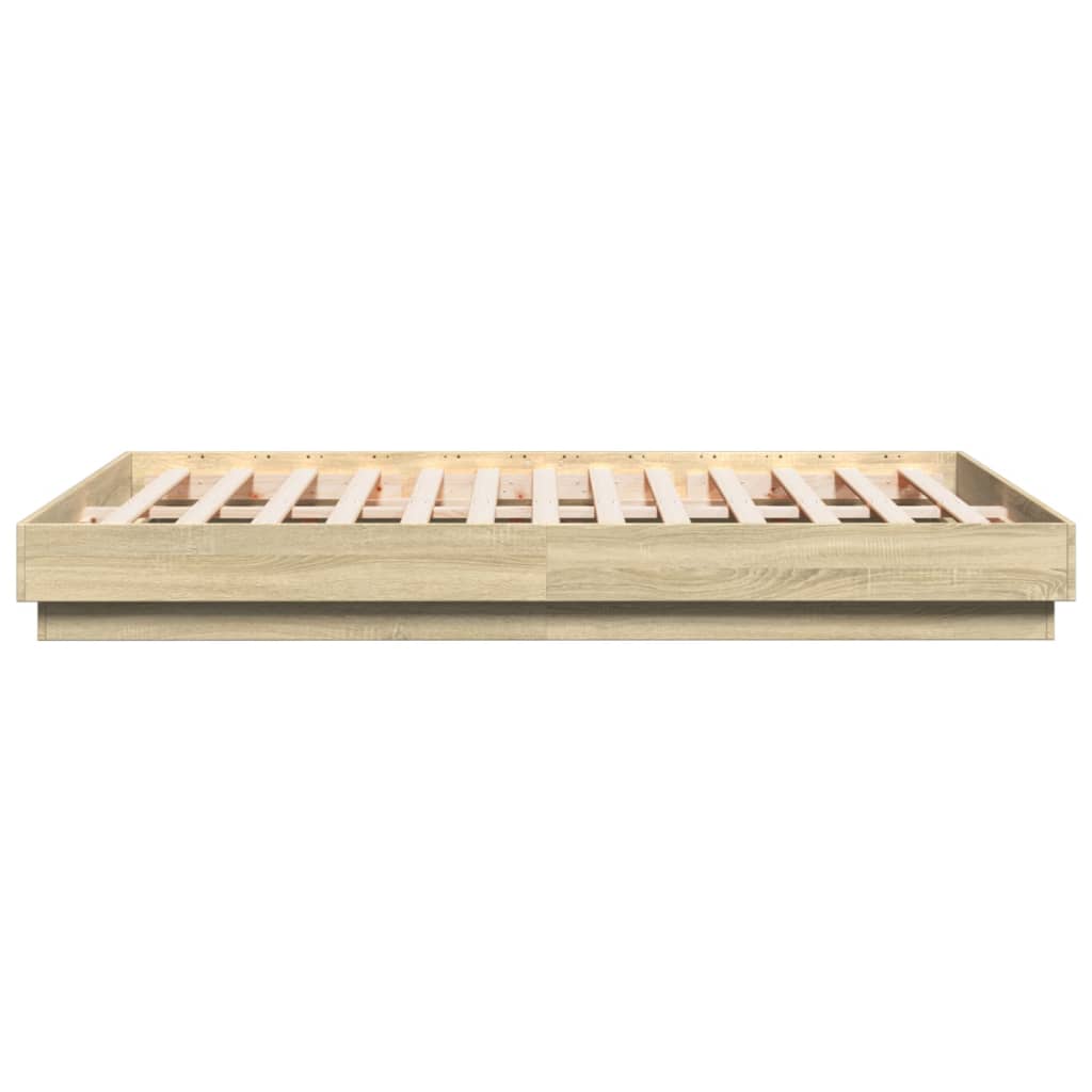 Cadre de lit sans matelas chêne sonoma 160x200 cm - XIOS