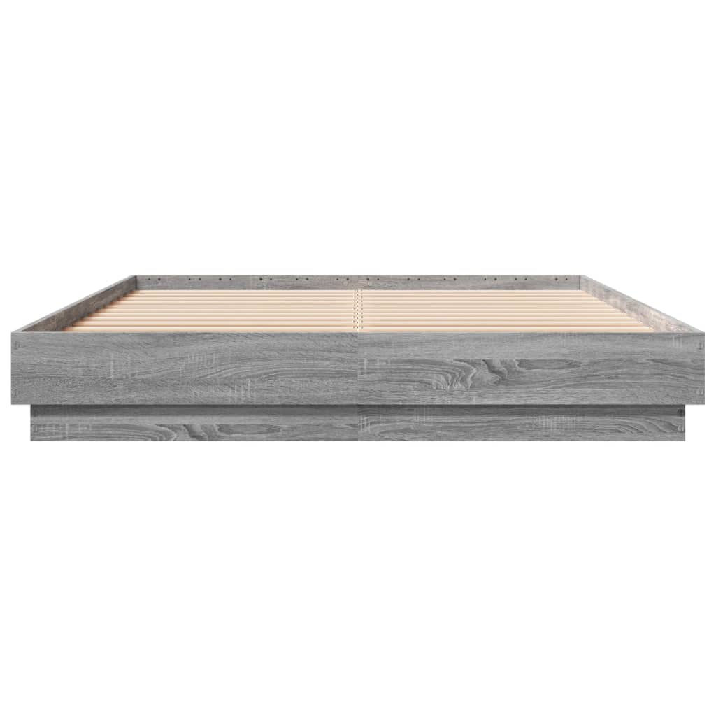 Cadre de lit sans matelas sonoma gris 160x200 cm - XIOS