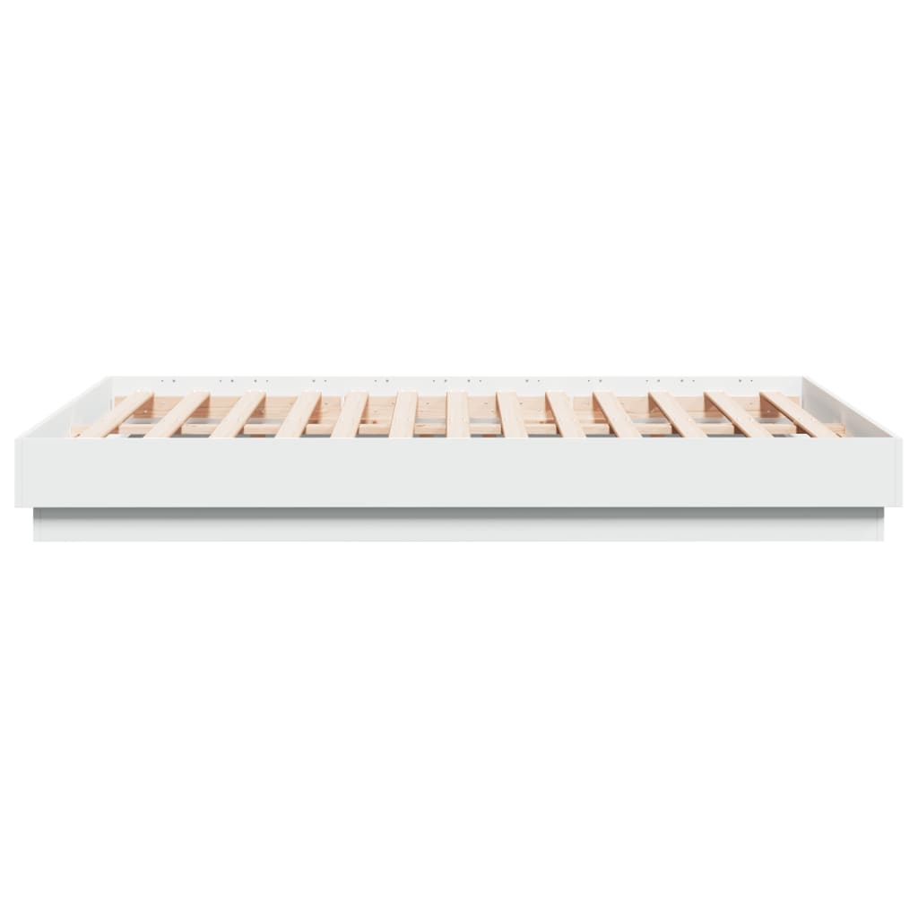 Cadre de lit sans matelas blanc 140x190 cm - XIOS
