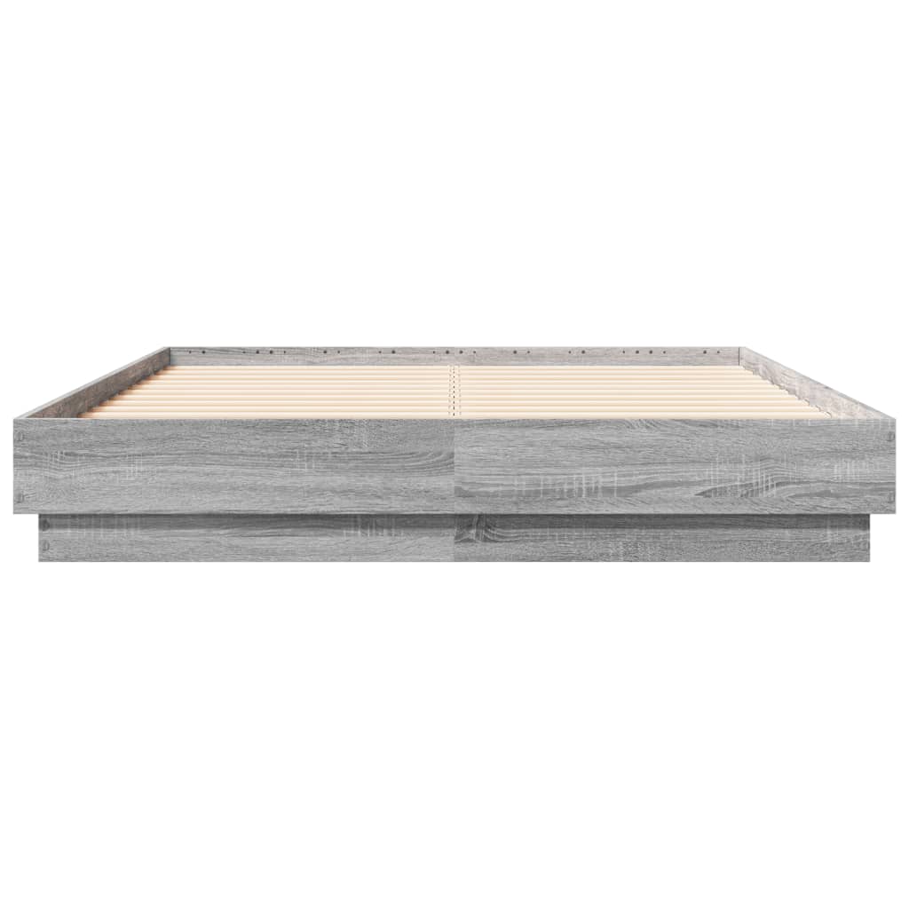 Cadre de lit sans matelas sonoma gris 140x190 cm - XIOS