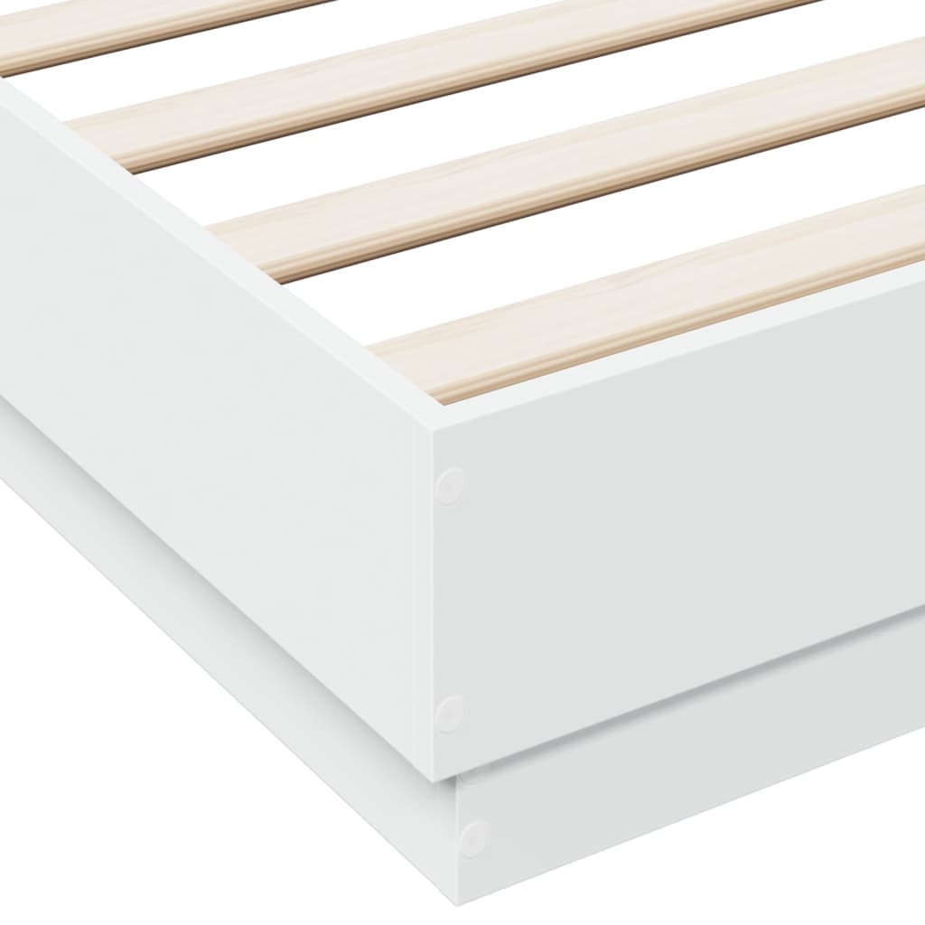 Cadre de lit sans matelas blanc 135x190 cm - XIOS