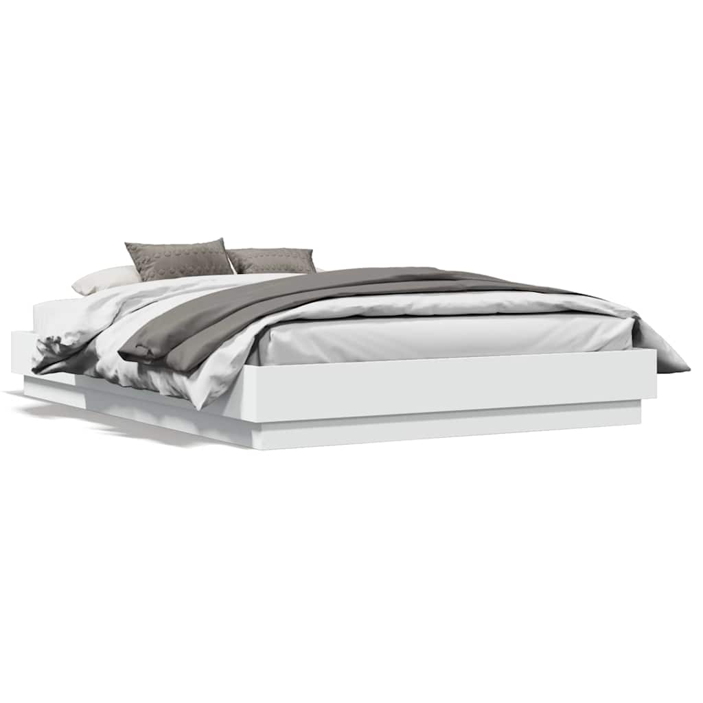 Cadre de lit sans matelas blanc 120x190 cm - XIOS