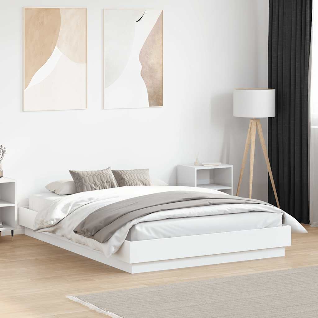 Cadre de lit sans matelas blanc 120x190 cm - XIOS