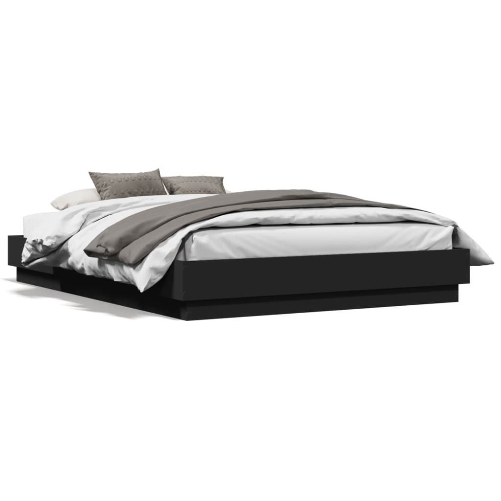 Cadre de lit sans matelas noir 120x190 cm - XIOS