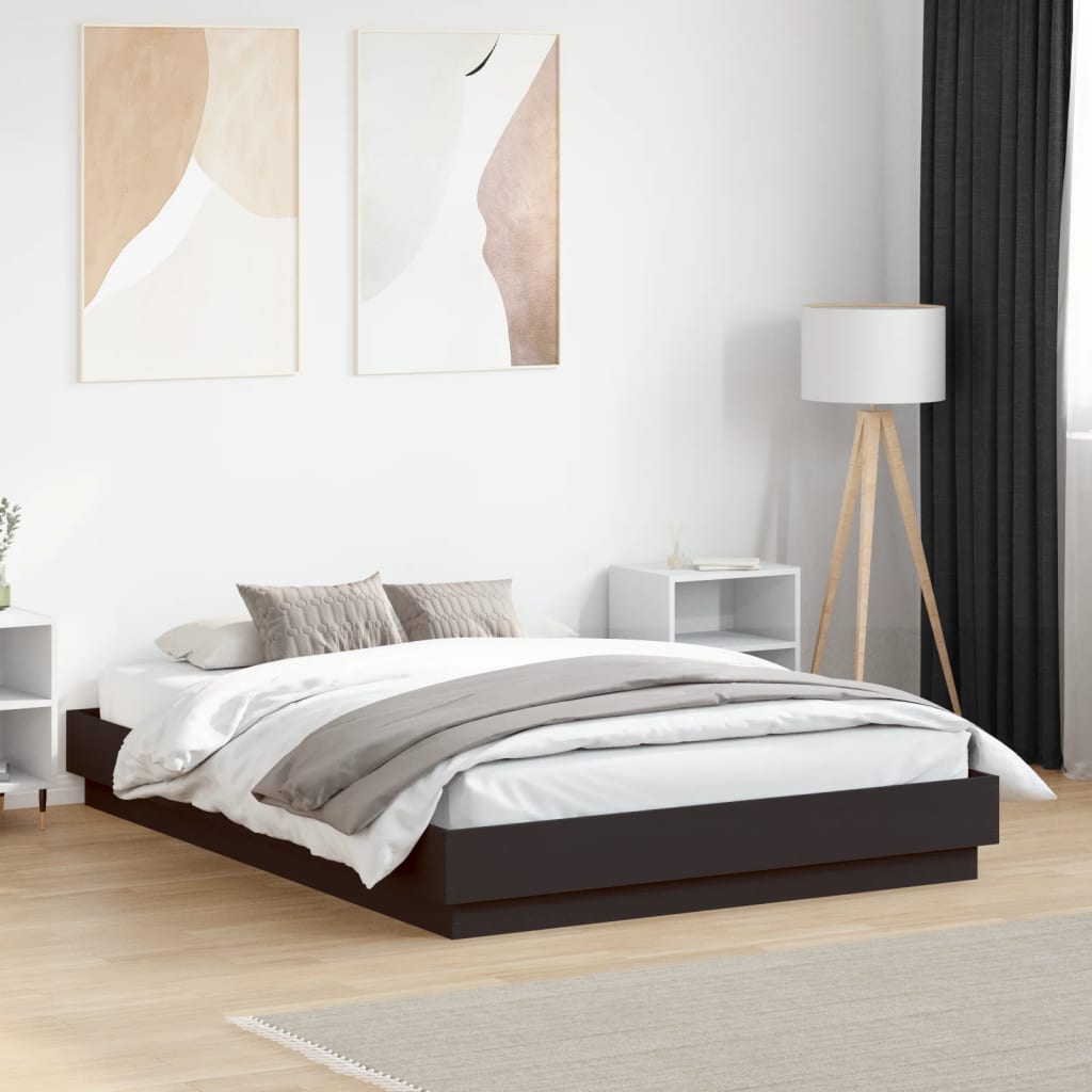 Cadre de lit sans matelas noir 120x190 cm - XIOS