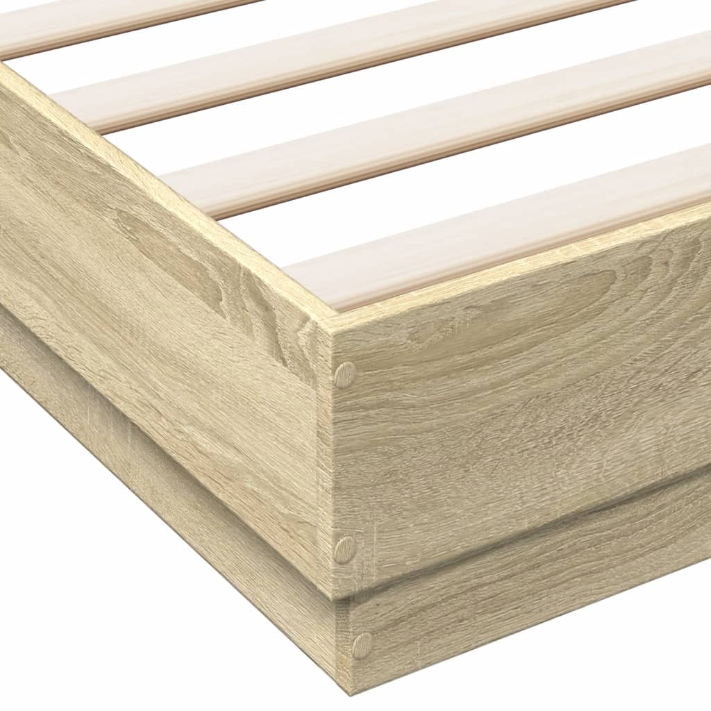 Cadre de lit sans matelas chêne sonoma 120x190 cm - XIOS