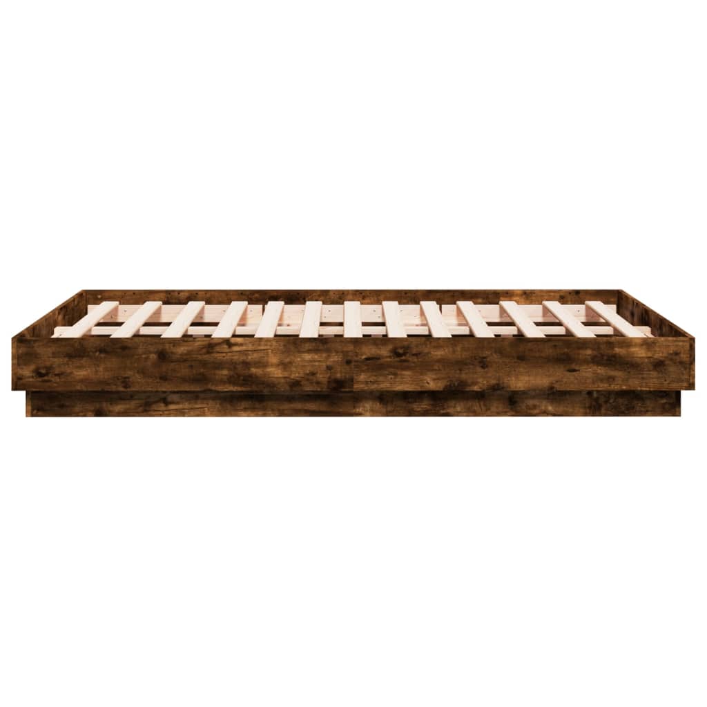 Cadre de lit sans matelas chêne fumé 120x190 cm - XIOS