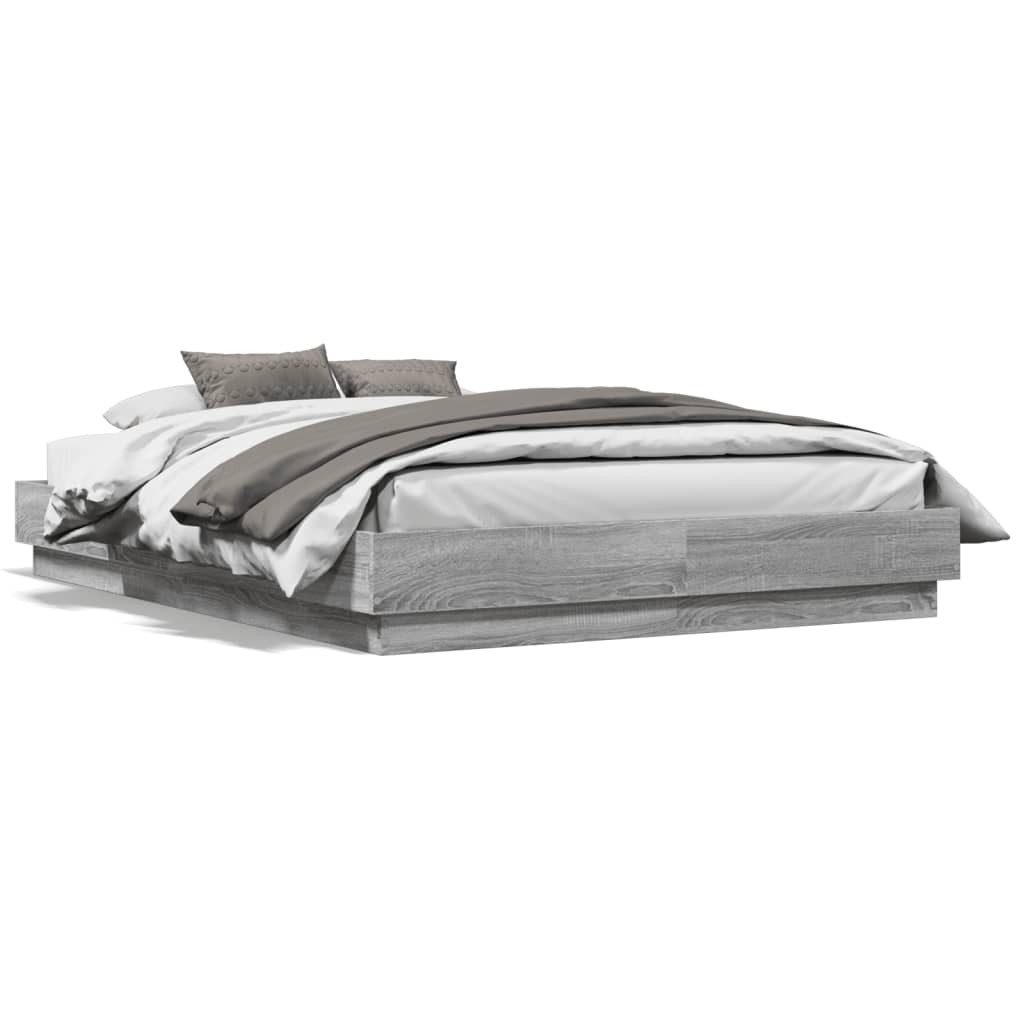 Cadre de lit sans matelas sonoma gris 120x190 cm - XIOS