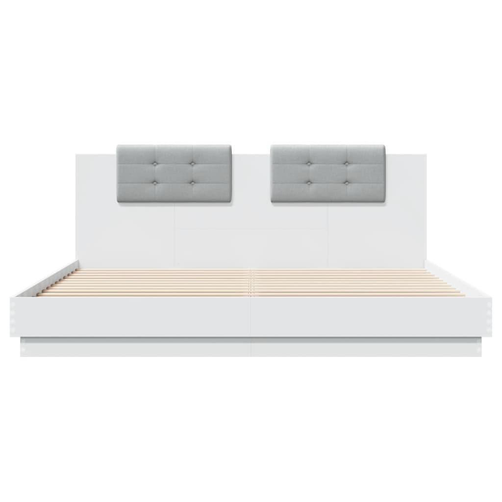 Cadre de lit sans matelas blanc 200x200 cm - XIOS