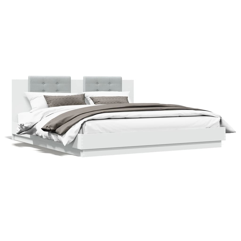 Cadre de lit sans matelas blanc 180x200 cm - XIOS