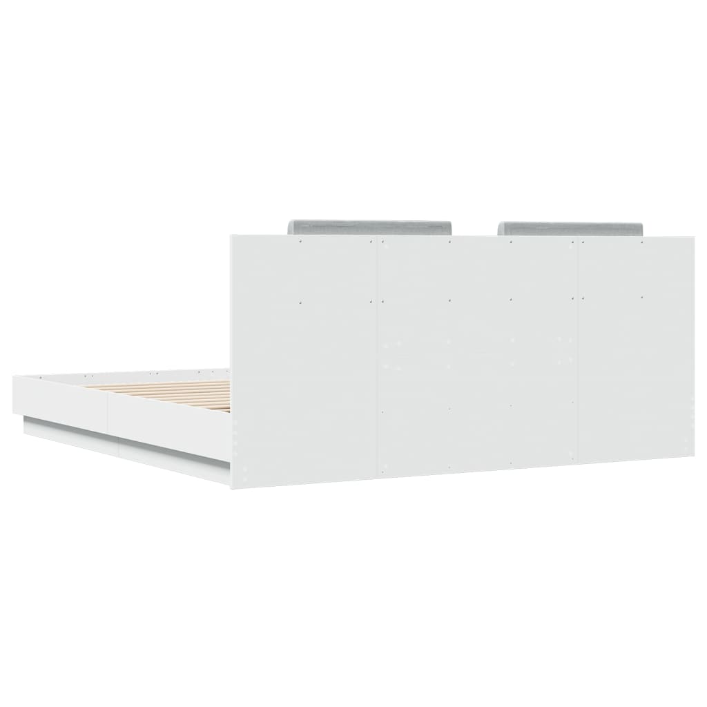 Cadre de lit sans matelas blanc 180x200 cm - XIOS