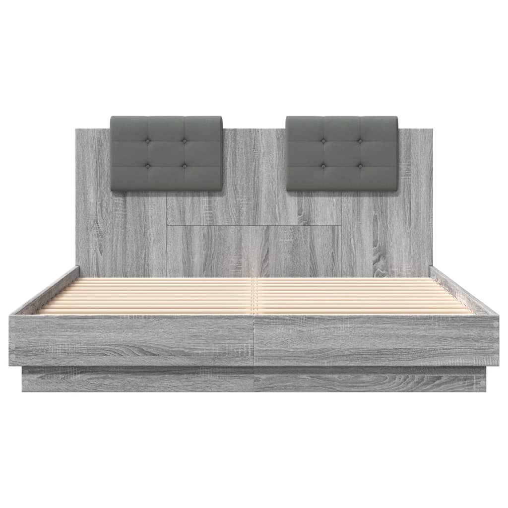 Cadre de lit sans matelas sonoma gris 150x200 cm - XIOS