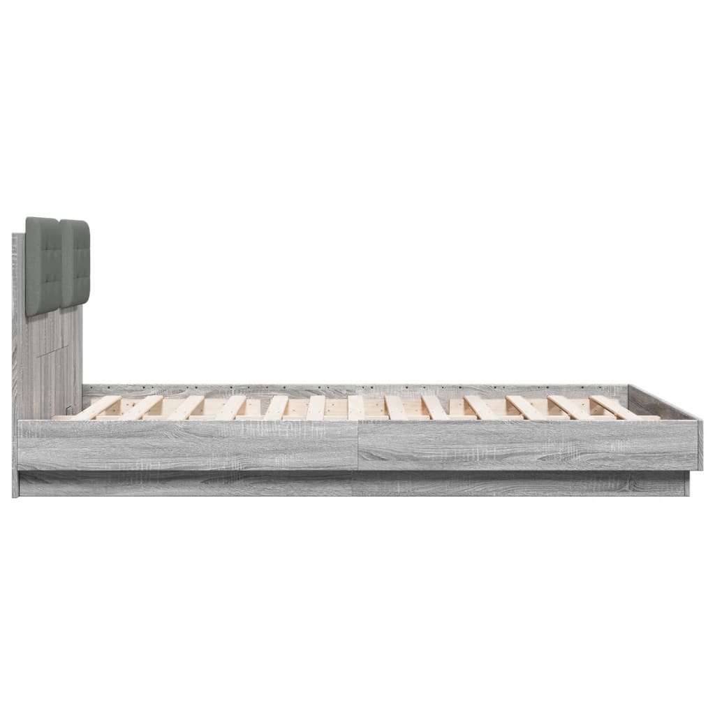 Cadre de lit sans matelas sonoma gris 150x200 cm - XIOS