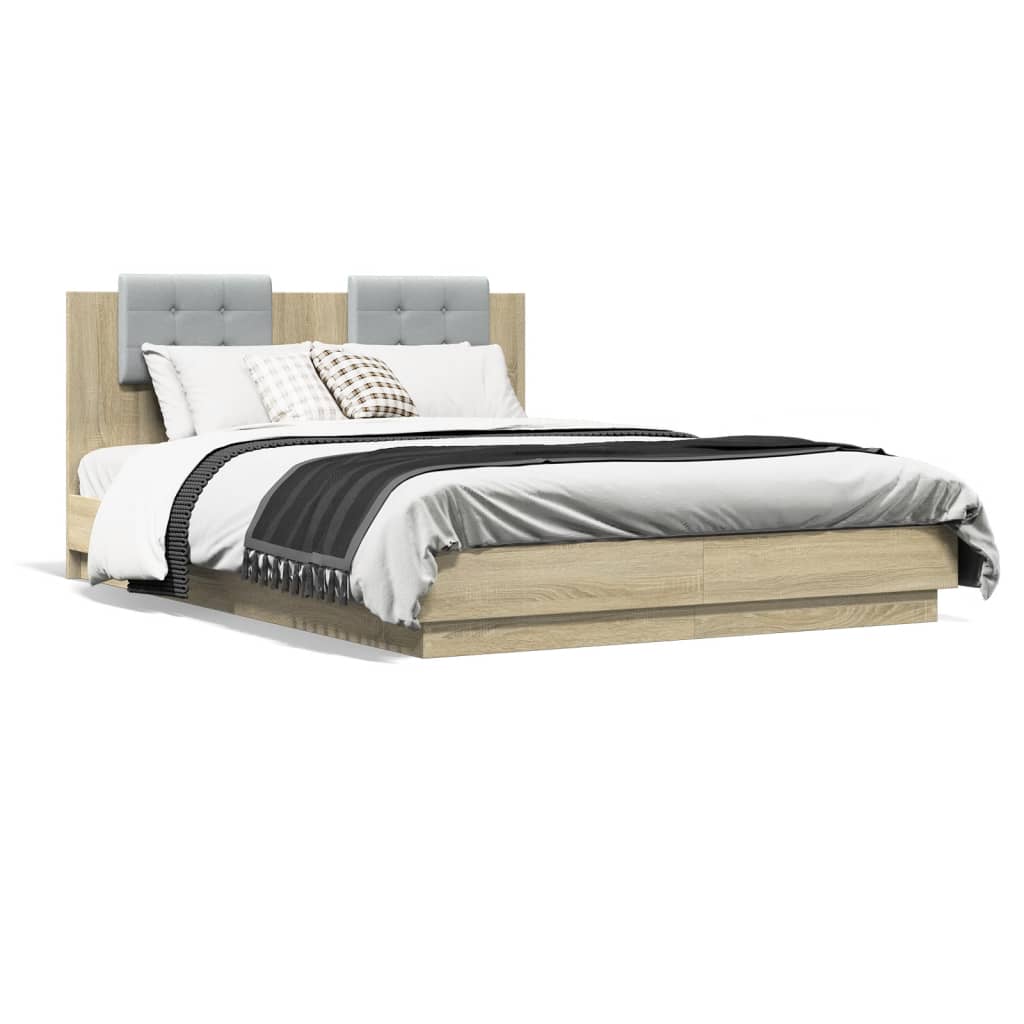 Cadre de lit sans matelas chêne sonoma 140x200 cm - XIOS