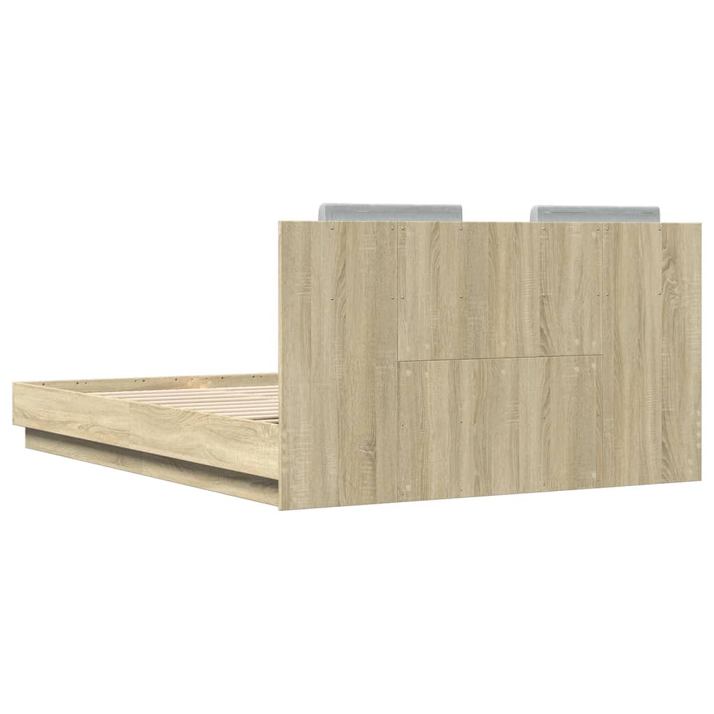 Cadre de lit sans matelas chêne sonoma 140x200 cm - XIOS