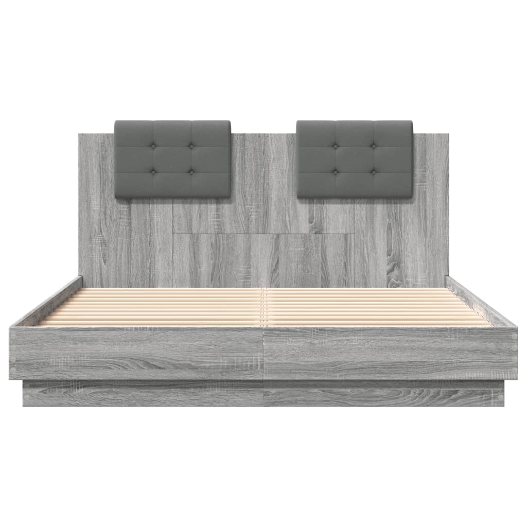 Cadre de lit sans matelas sonoma gris 140x200 cm - XIOS