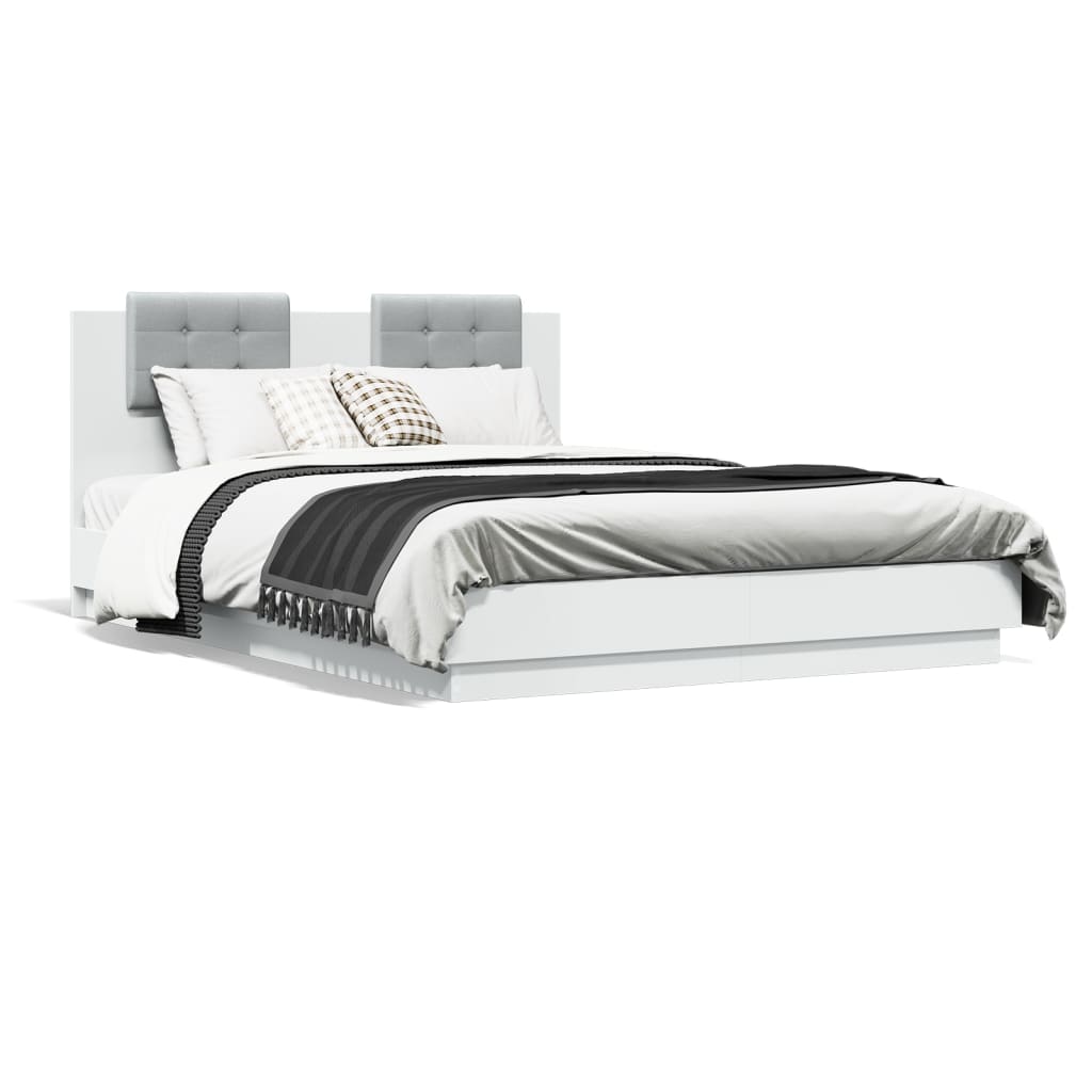 Cadre de lit sans matelas blanc 120x200 cm - XIOS