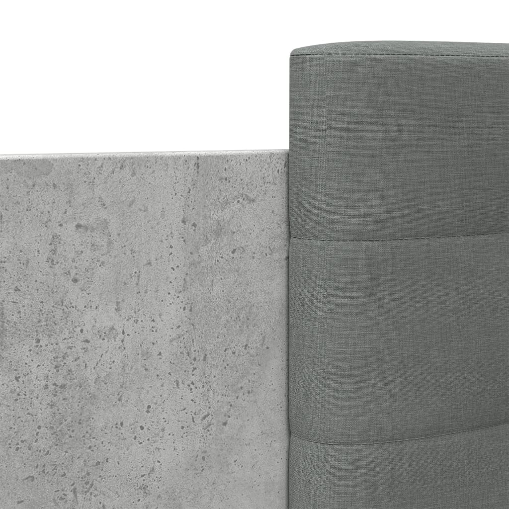 Cadre de lit sans matelas gris béton 120x200 cm - XIOS