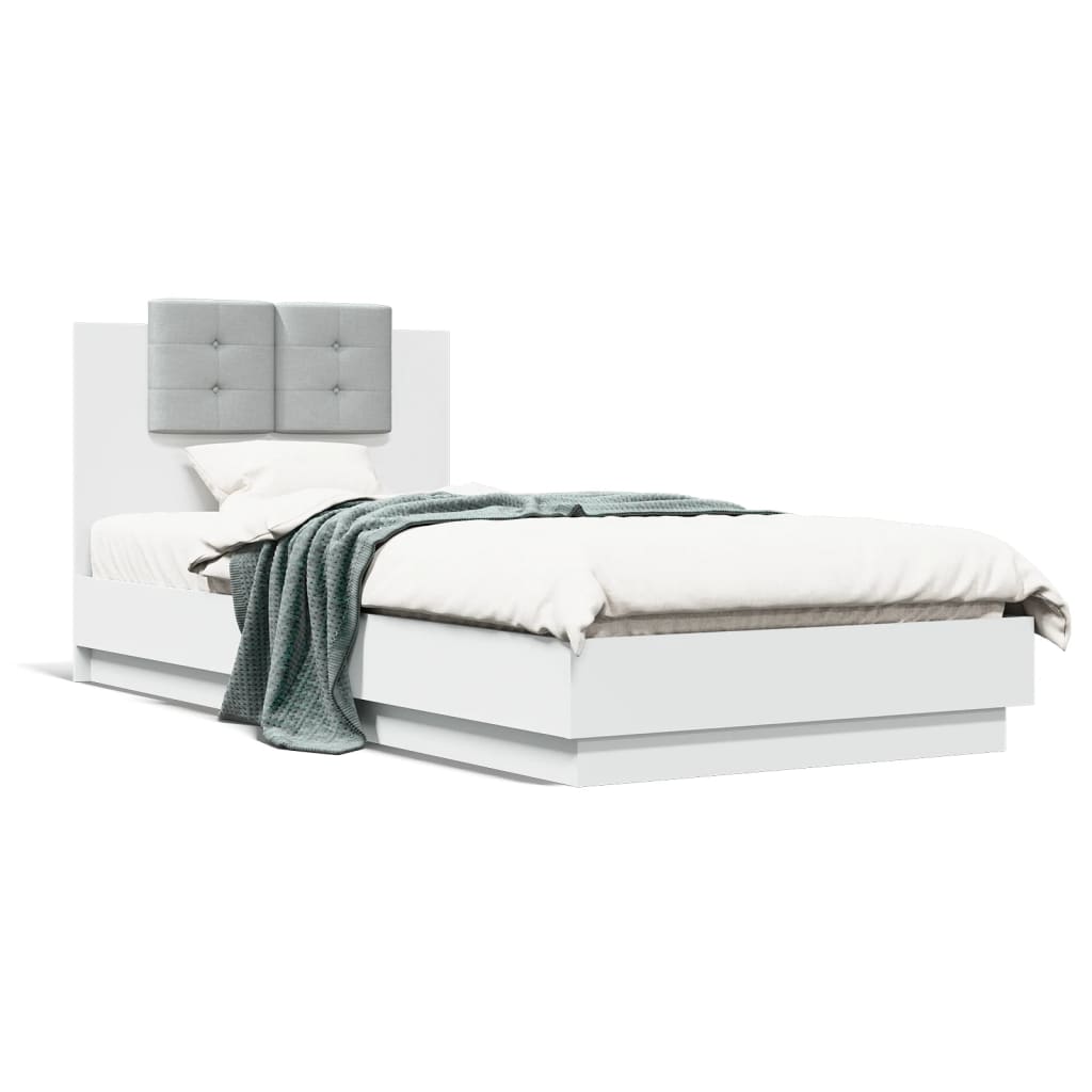 Cadre de lit sans matelas blanc 100x200 cm - XIOS