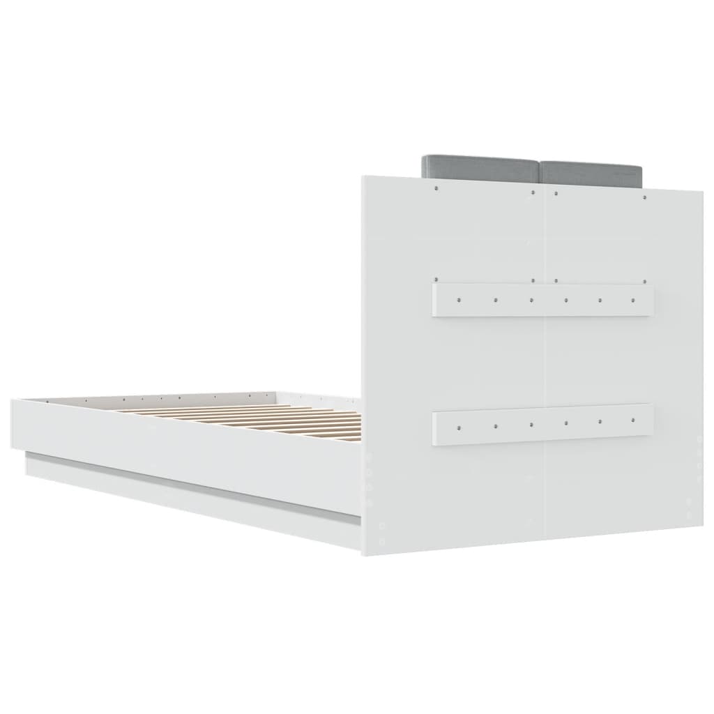 Cadre de lit sans matelas blanc 100x200 cm - XIOS