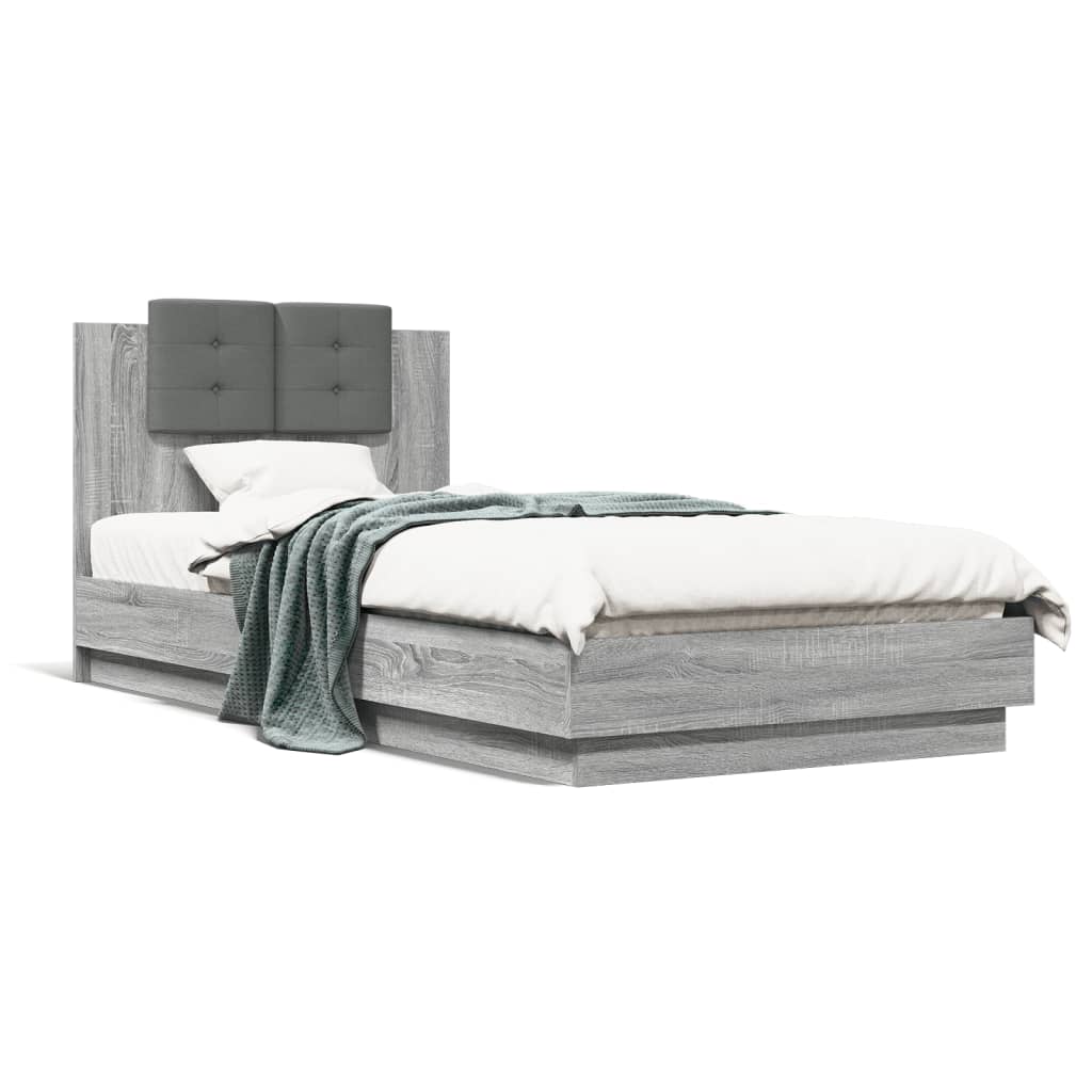 Cadre de lit sans matelas sonoma gris 100x200 cm - XIOS