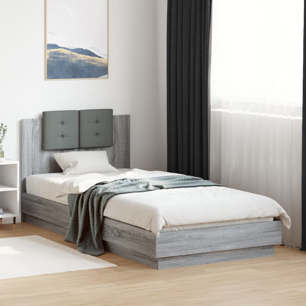 Cadre de lit sans matelas sonoma gris 100x200 cm - XIOS