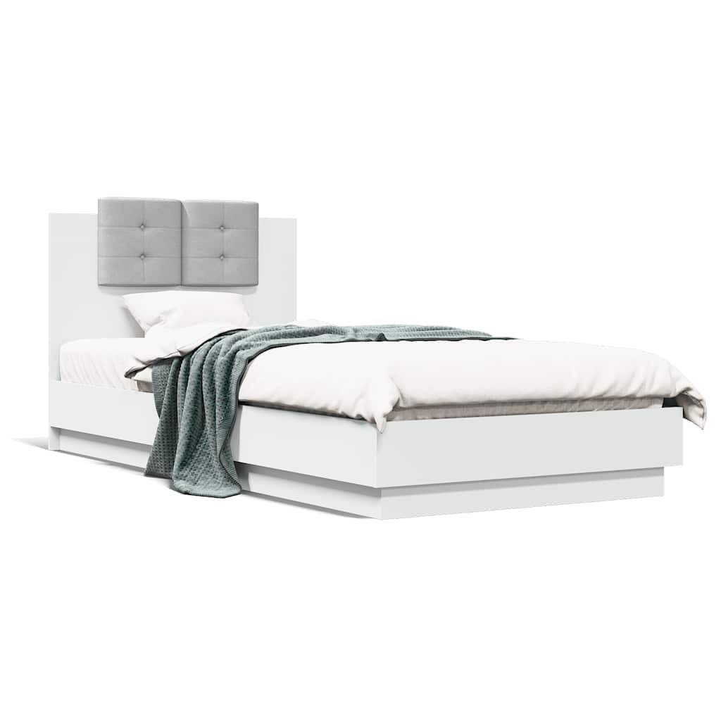 Cadre de lit sans matelas blanc 90x200 cm - XIOS