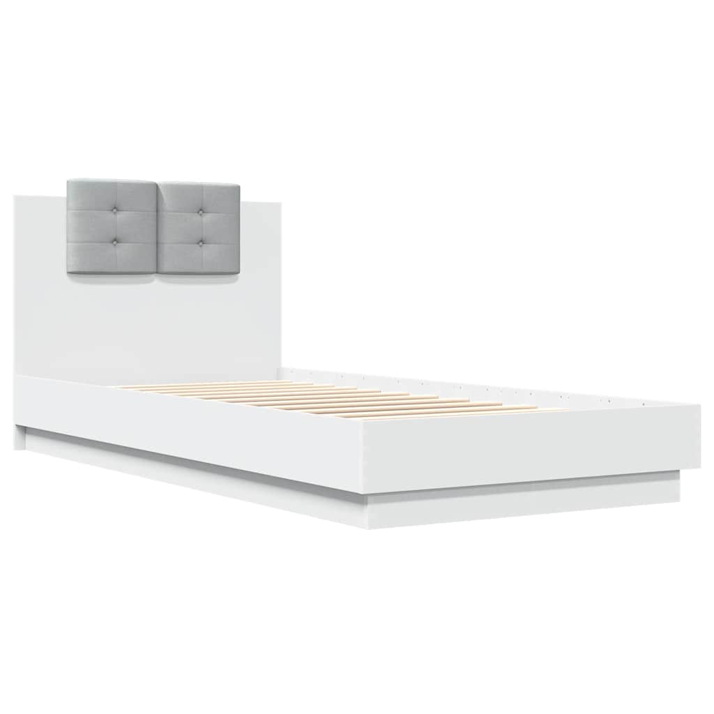 Cadre de lit sans matelas blanc 90x200 cm - XIOS