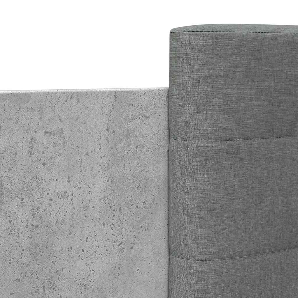 Cadre de lit sans matelas gris béton 90x200 cm - XIOS