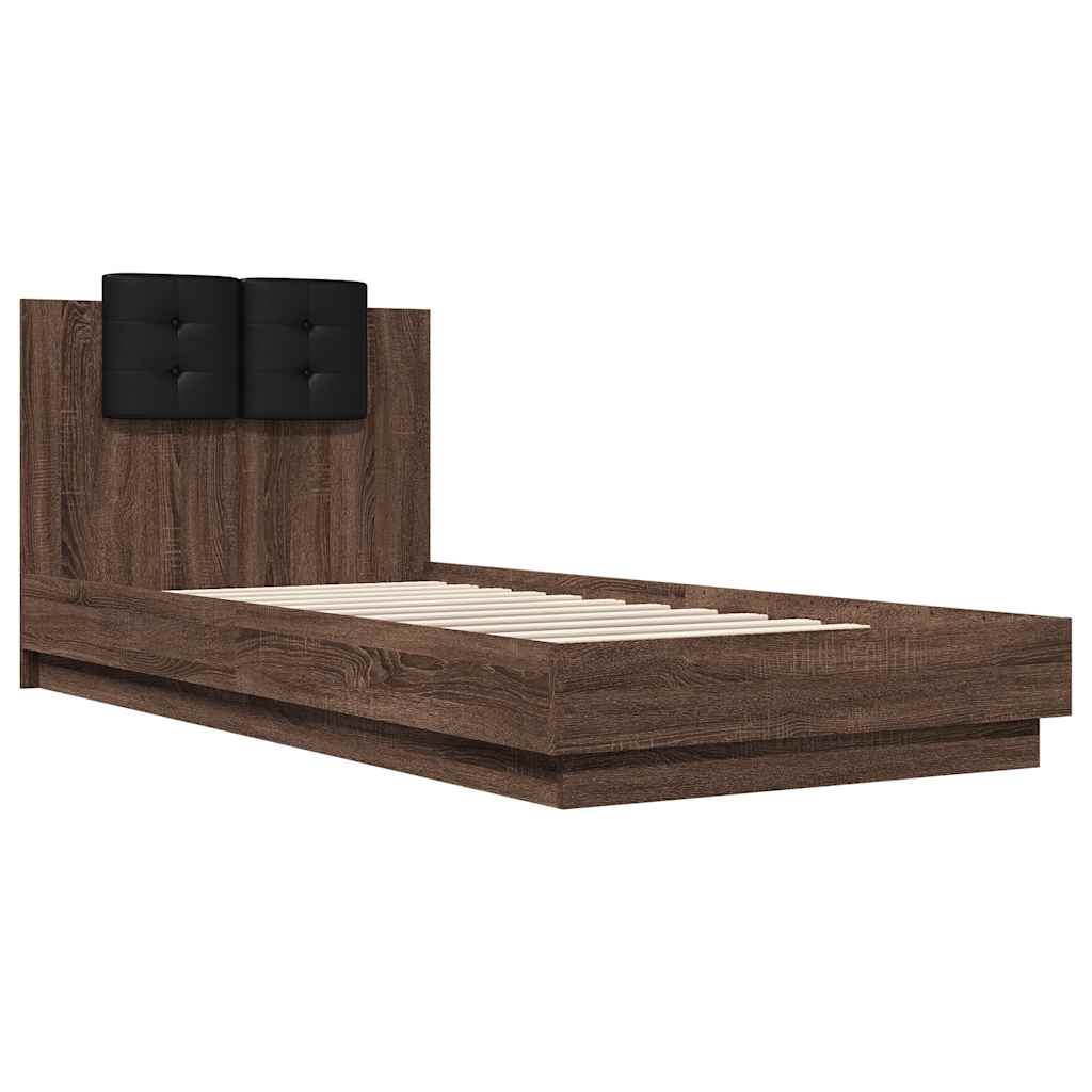 Cadre de lit sans matelas chêne marron 90x200 cm - XIOS