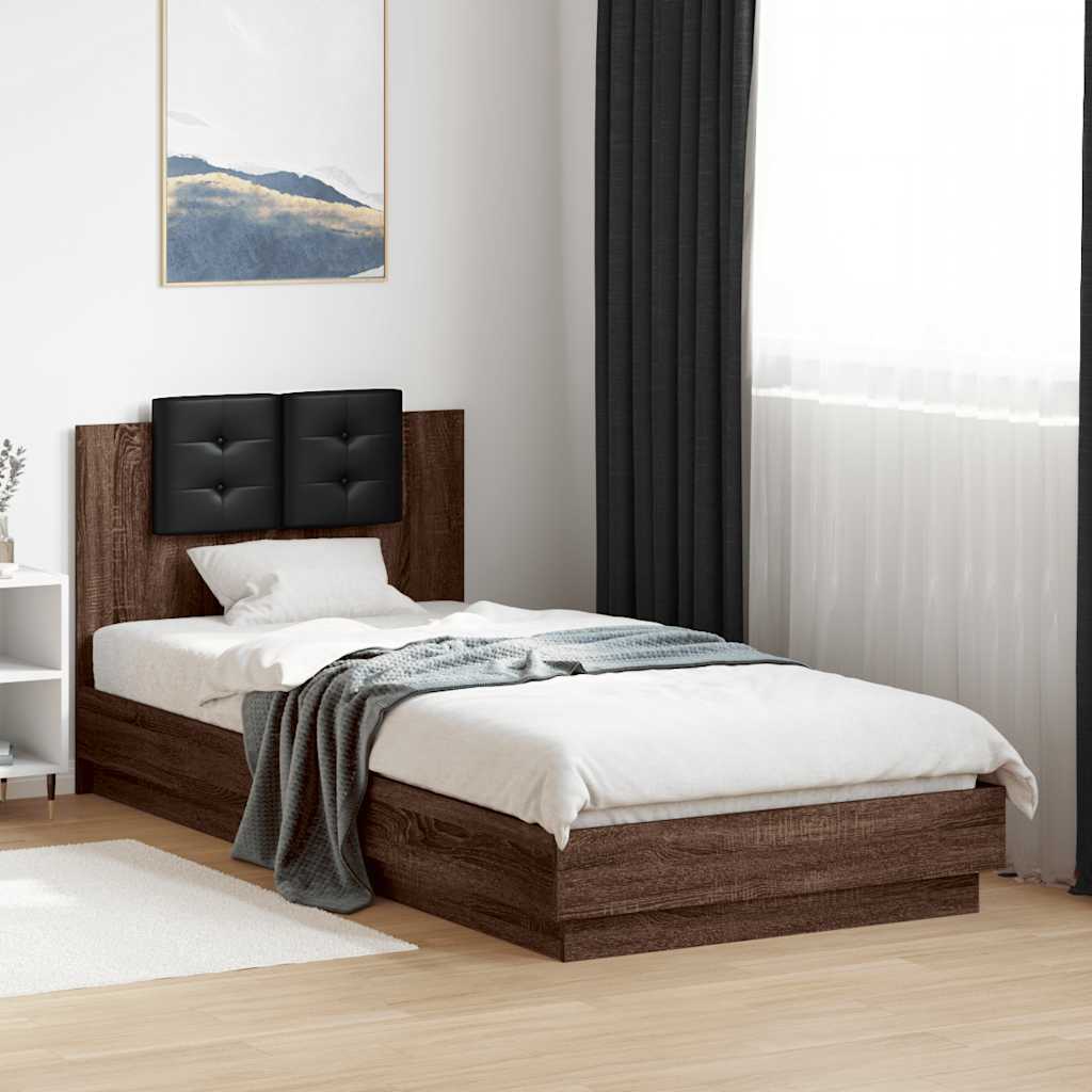 Cadre de lit sans matelas chêne marron 90x200 cm - XIOS