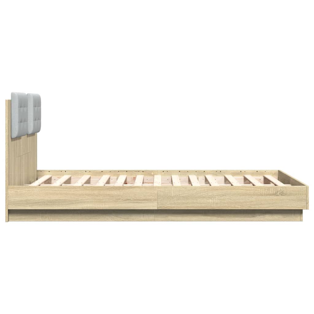 Cadre de lit sans matelas chêne sonoma 140x190 cm - XIOS