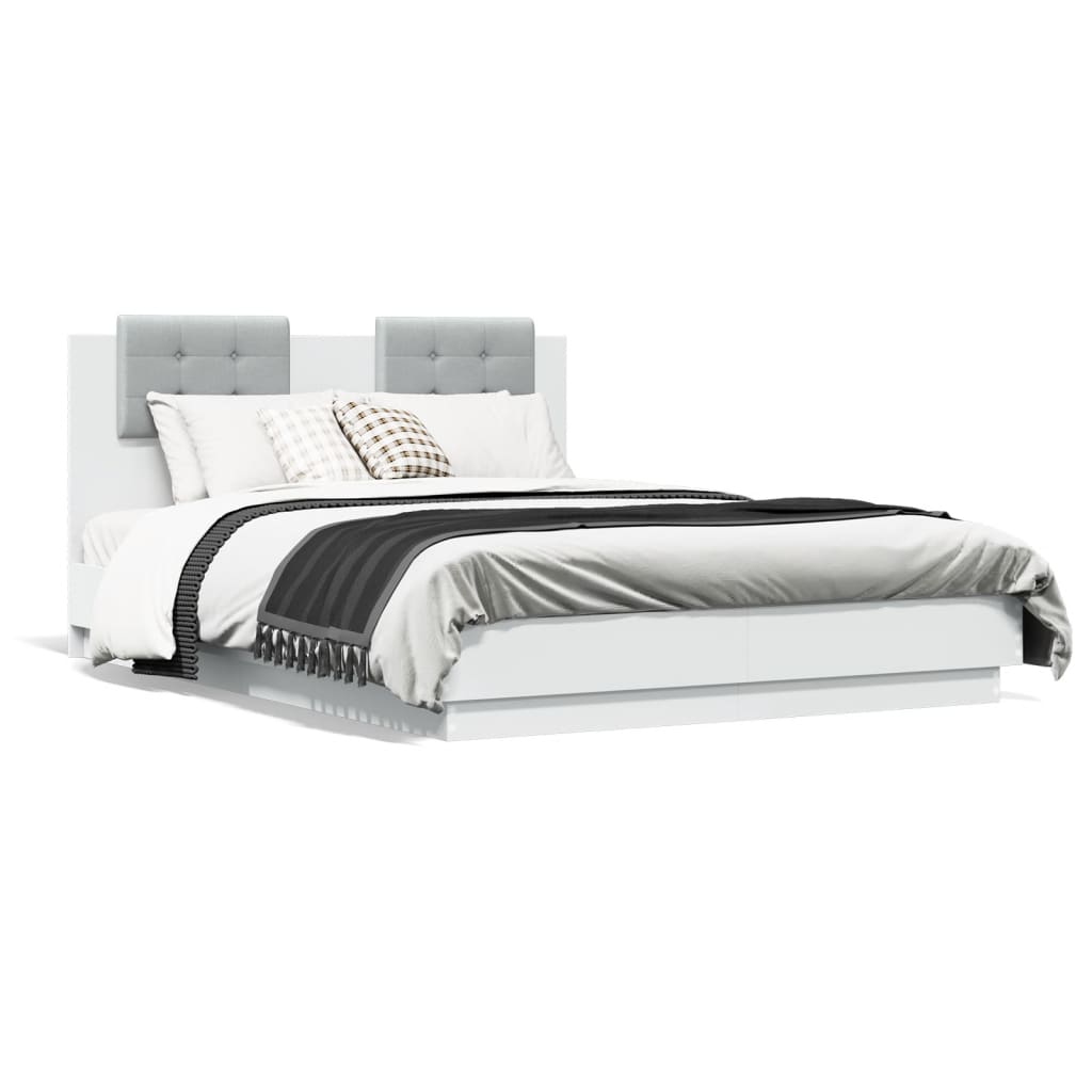 Cadre de lit sans matelas blanc 120x190 cm - XIOS