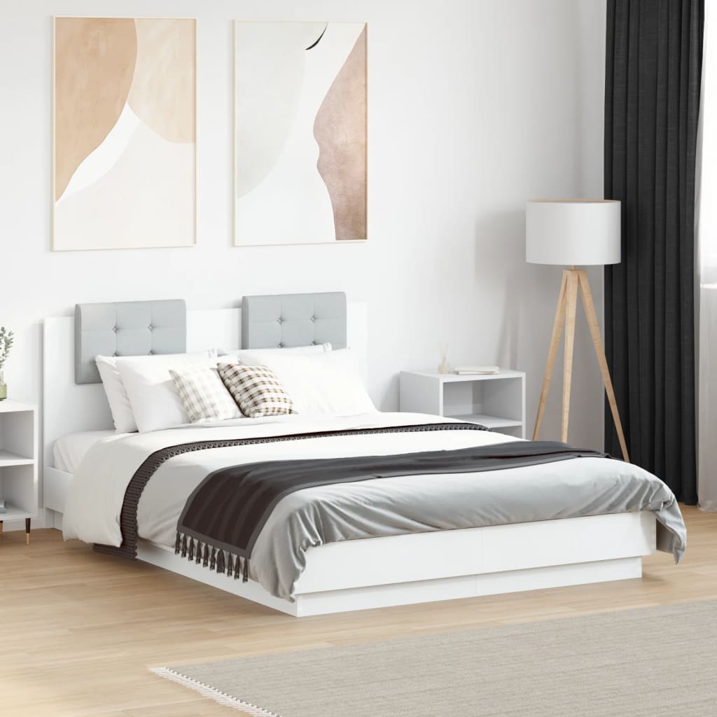 Cadre de lit sans matelas blanc 120x190 cm - XIOS