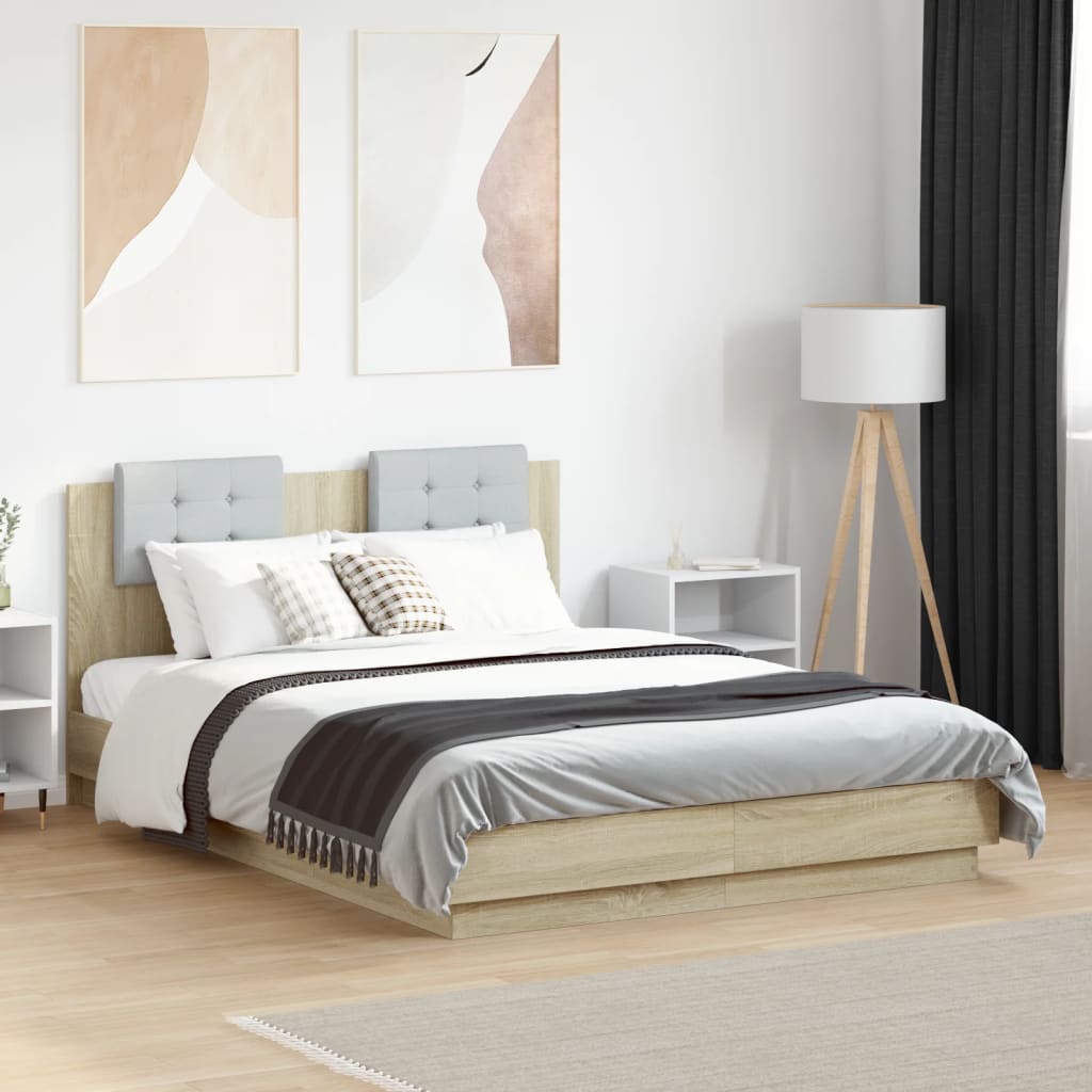 Cadre de lit sans matelas chêne sonoma 120x190 cm - XIOS