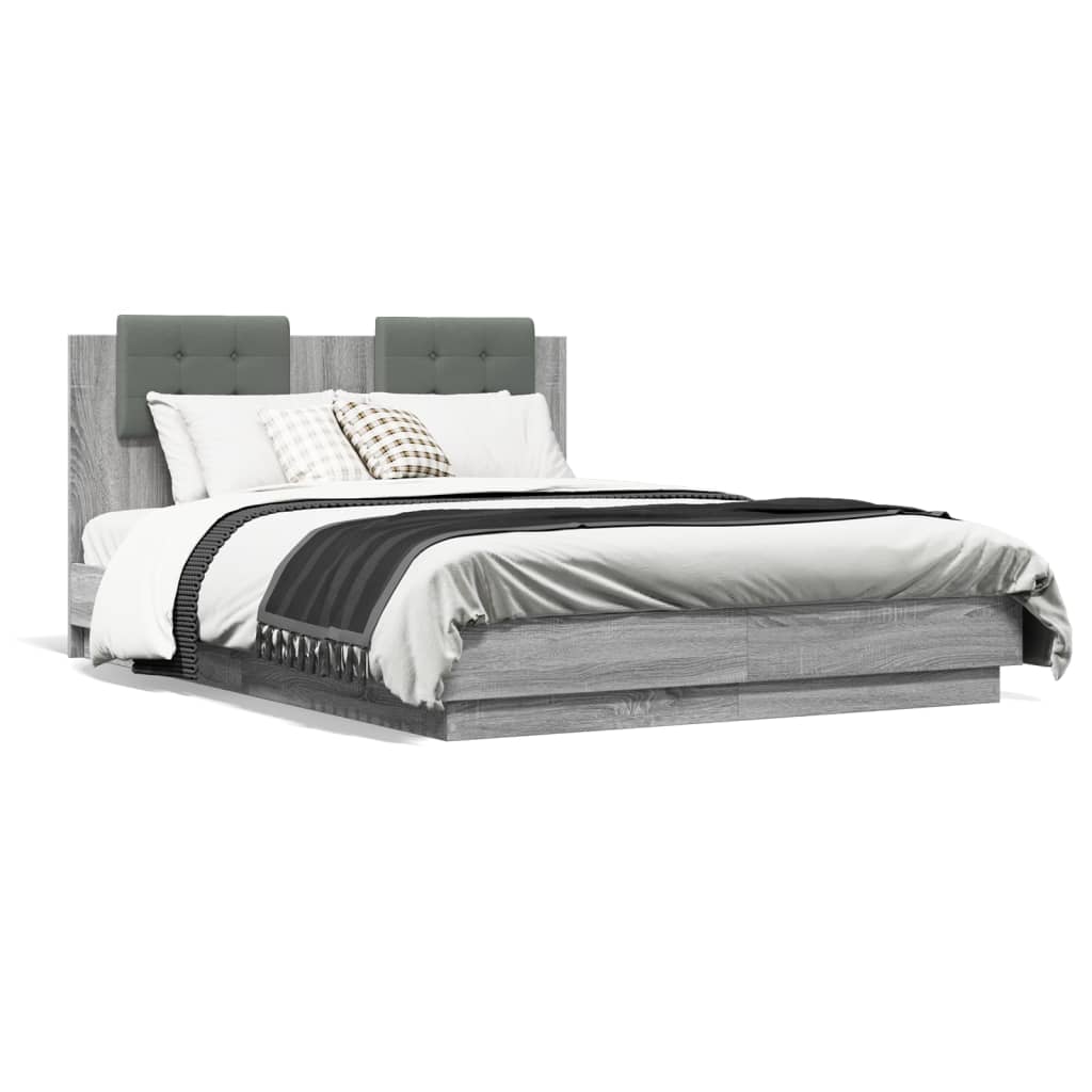 Cadre de lit sans matelas sonoma gris 120x190 cm - XIOS