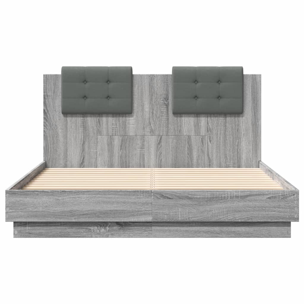 Cadre de lit sans matelas sonoma gris 120x190 cm - XIOS