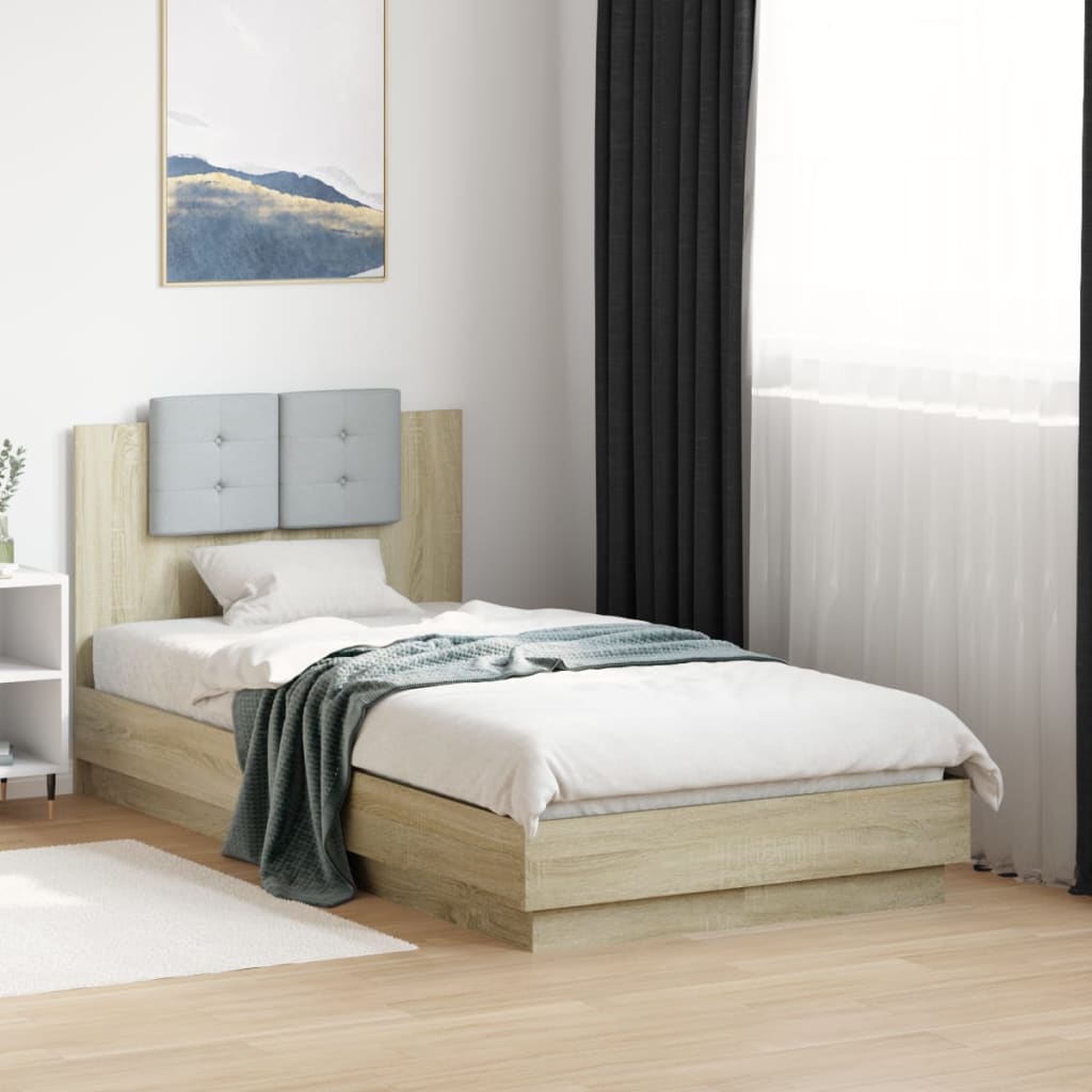 Cadre de lit sans matelas chêne sonoma 90x190 cm - XIOS