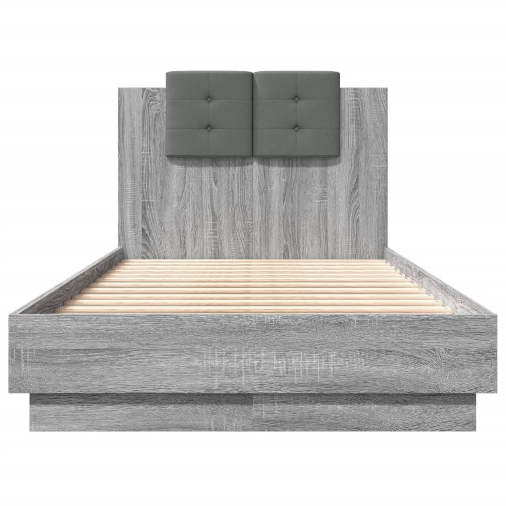 Cadre de lit sans matelas sonoma gris 90x190 cm - XIOS