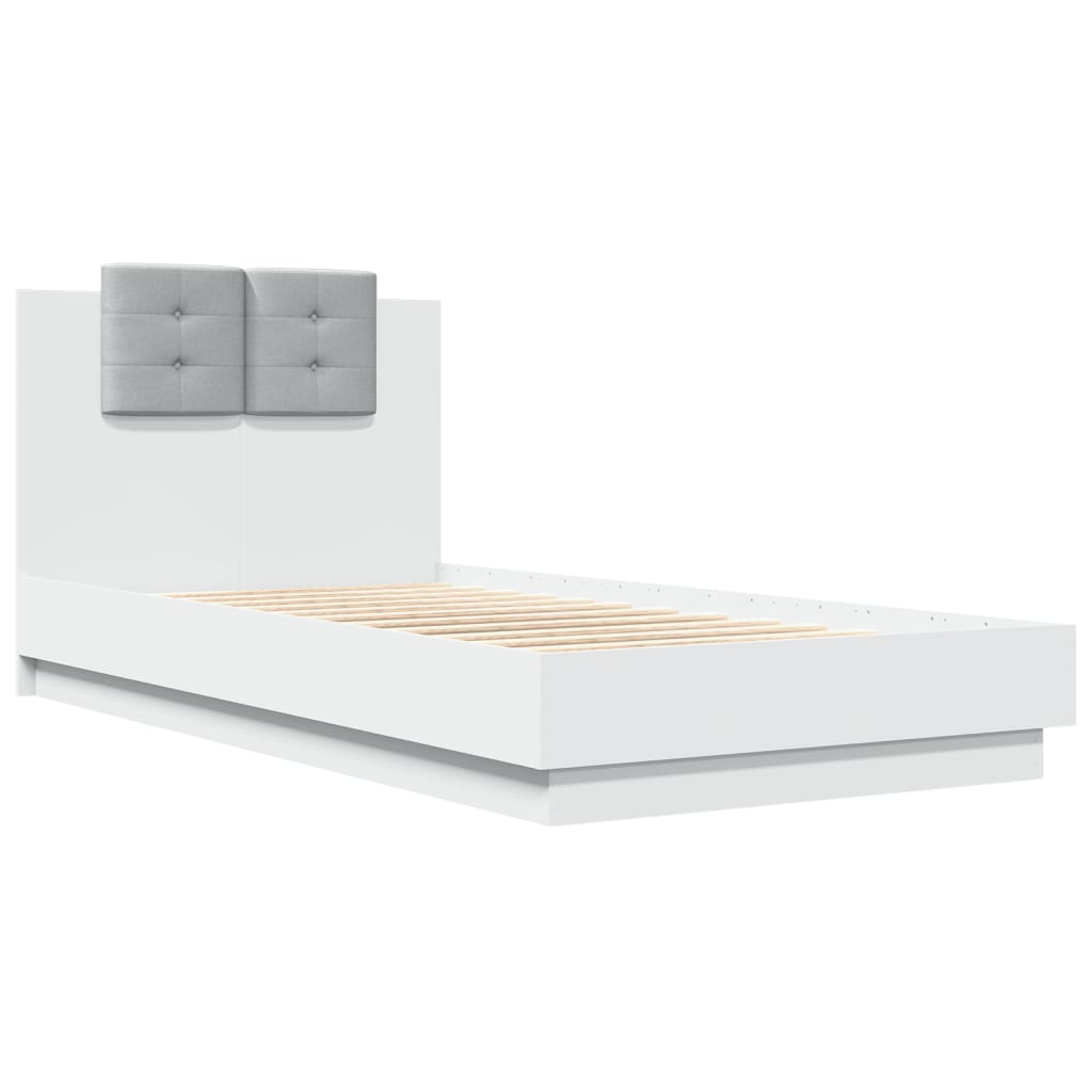 Cadre de lit sans matelas blanc 75x190 cm - XIOS